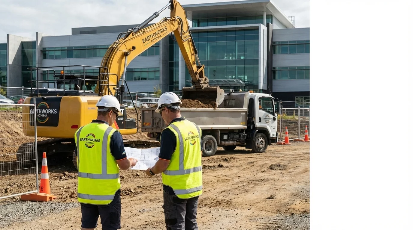 Fourth commercial earthworks project by Earthworks Rotorua — industrial site preparation and earthmoving