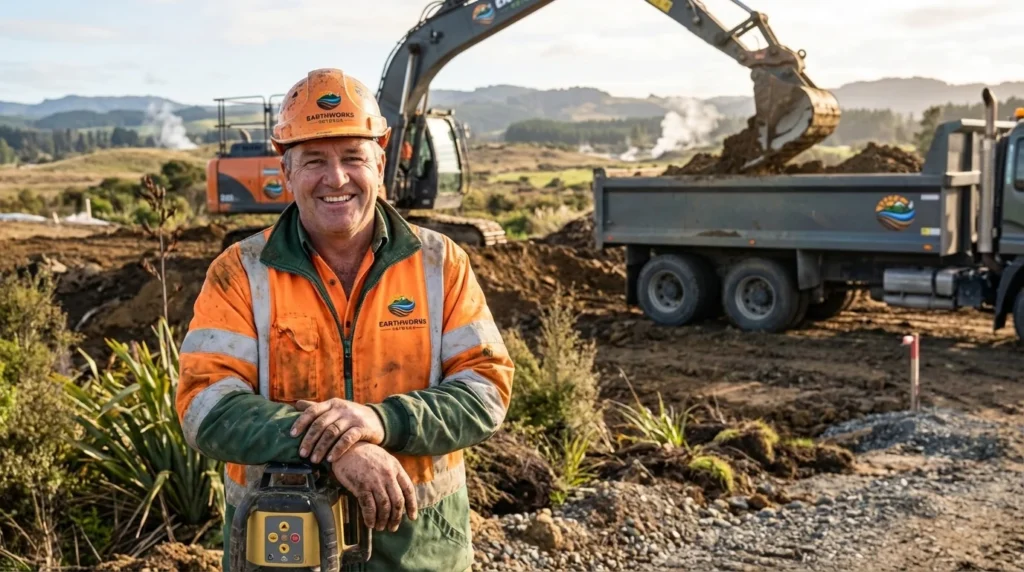 Owner and director portrait of Earthworks Rotorua company founder in Rotorua NZ
