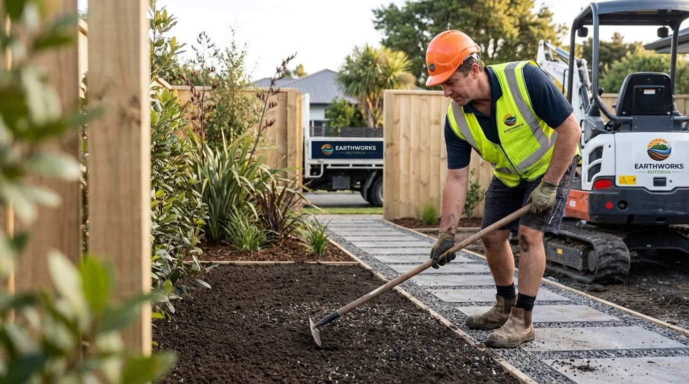 Fourth residential earthworks project by Earthworks Rotorua — site levelling for new home build in Rotorua